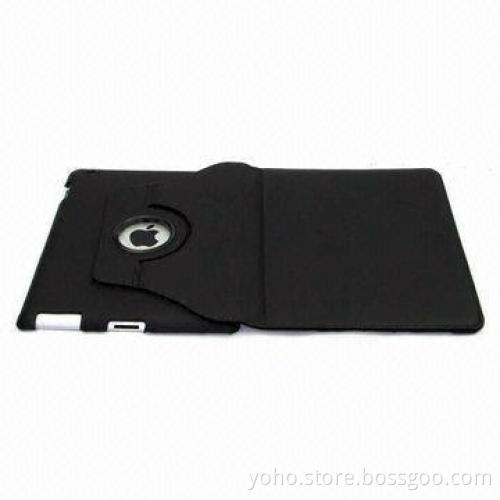 Black 360 Degrees Case for iPad 2 and 3 with Elastic Closure Strap, Multi-color Available